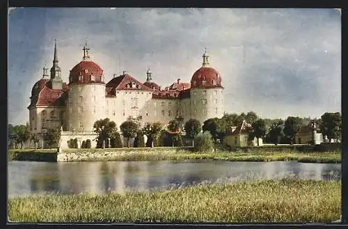 AK Moritzburg / Sachsen, Blick auf das Jagdschloss