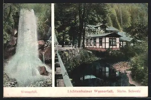 AK Lichtenhain /Sächs. Schweiz, Lichtenhainer Wasserfall