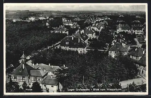 AK Grafenwöhr, Blick vom Wasserturm auf das Lager