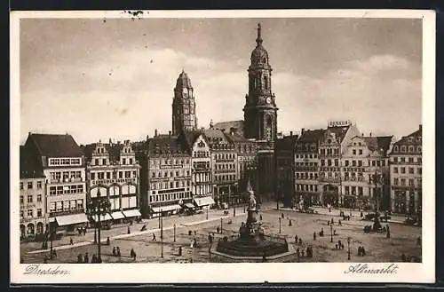 AK Dresden, Blick über den Altmarkt