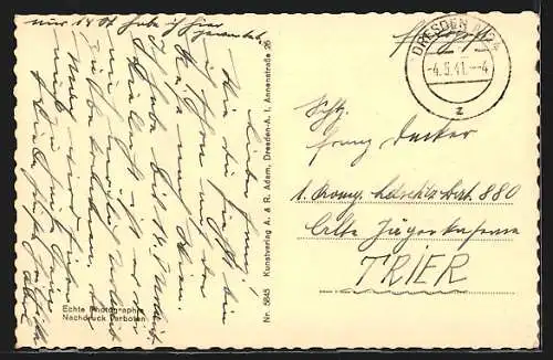 AK Dresden, Flaneure am Zwinger