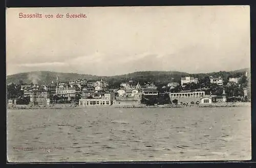 AK Sassnitz, Ortsansicht von der Seeseite