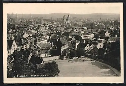 AK Osnabrück, Panoramablick über die Stadt