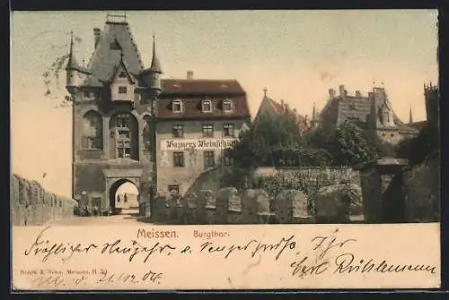 AK Meissen, Burgthor in der Albrechtsburg