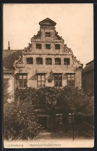 AK Lüneburg, Heinrich-Heine-Haus aus der Vogelschau