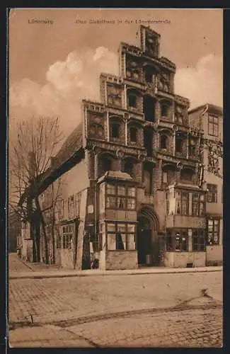AK Lüneburg, Altes Giebelhaus in der Lünertorstrasse