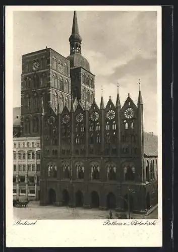 AK Stralsund, Rathaus und Nikolaikirche