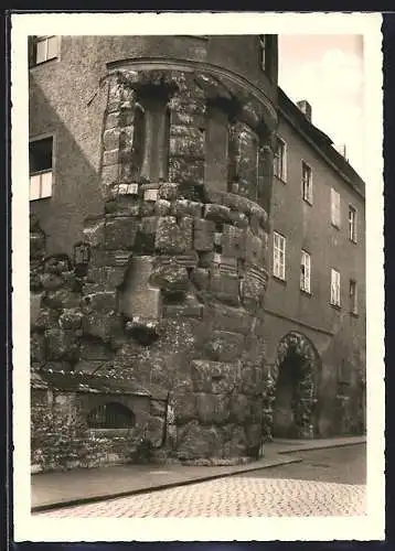 AK Regensburg, Porta praetoria des Römischen Castells