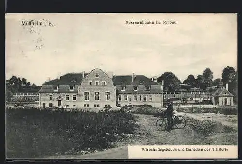 AK Müllheim, Kasernenbauten im Rohbau