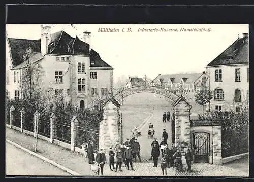 AK Müllheim i. B., Infanterie-Kaserne, Haupteingang