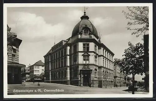 AK Schwenningen a. N., Strassenpartie an der Oberrealschule