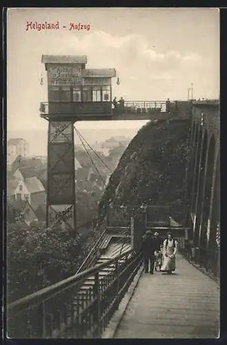 AK Helgoland, Aufzug und Treppen