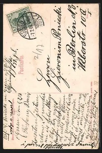 AK Essen, Viehoferplatz mit Gertrudiskirche