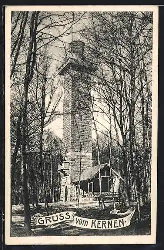 AK Fellbach, Kernenturm im Wald