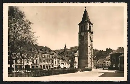 AK Judenburg, Ortsansicht mit Strassenpartie