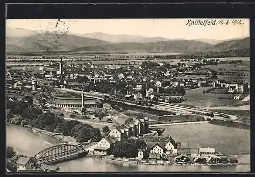 AK Knittelfeld, Totalansicht mit Brücke