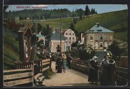 AK Maria-Zell, Heiligenbrunn mit Strassenpartie