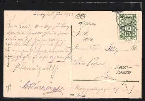 AK Mariazell, Gasthof Bürgeralpe, Aussichtsturm