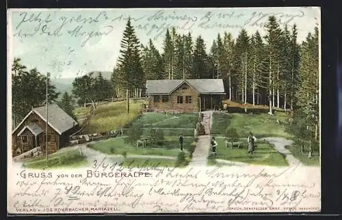 AK Mariazell, Blick auf die Bürgeralpe