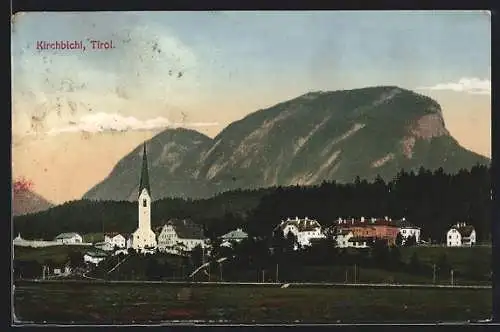 AK Kirchbichl /Tirol, Ortspartie mit Bergen