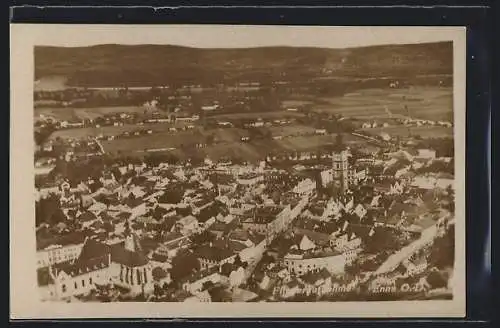 AK Enns /O.-D., Teilansicht mit Kirche