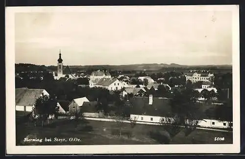 AK Sierning bei Steyr, Teilansicht mit Kirche