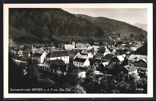 AK Weyer a. d. Enns, Ortsansicht aus der Vogelschau