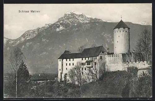AK Brixlegg, Schloss Matzen mit Gipfelblick