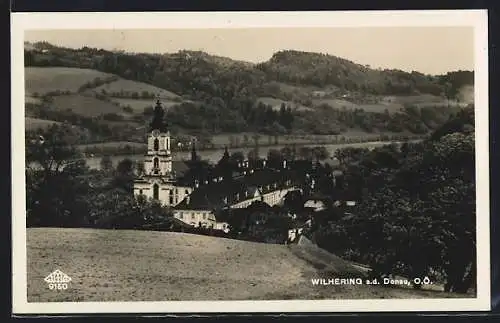 AK Wilhering a. d. D., Ortsansicht aus der Vogelschau