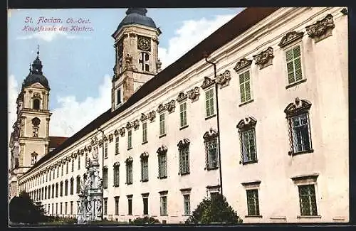 AK St. Florian, Hauptfassade des Klosters