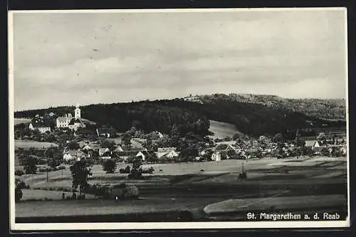 AK St. Margarethen an der Raab, Blick zum Ort