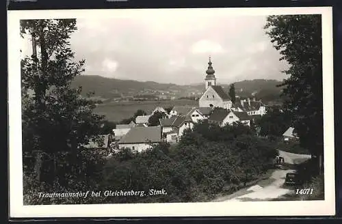 AK Bad Gleichenberg, Trautmannsdorf, Strassenpartie am Ortseingang