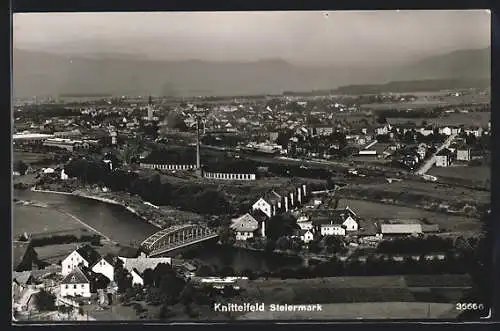 AK Knittelfeld, Ortsansicht aus der Vogelschau