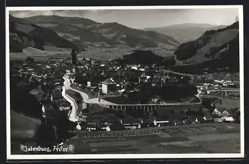 AK Judenburg, Teilansicht mit Kirche