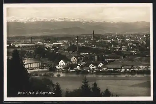 AK Knittelfeld, Ortsansicht aus der Vogelschau