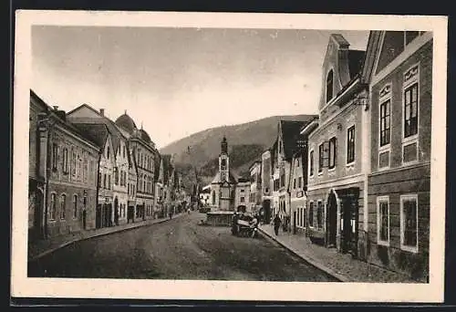 AK Weyer, Strassenzug mit Kirche