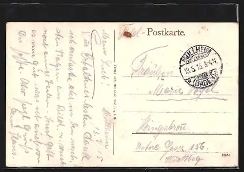 AK Müllheim i. B., Totalansicht mit Kirche