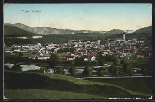 AK Traunstein, Teilansicht mit Kirche