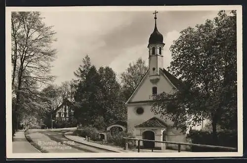 AK Biberach a. d. Riss, Friedhof-Kapelle mit Strassenpartie