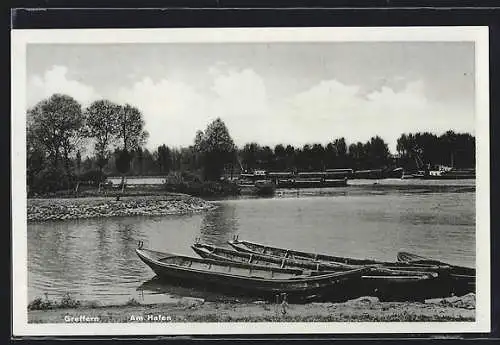 AK Greffern, Ansicht am Hafen