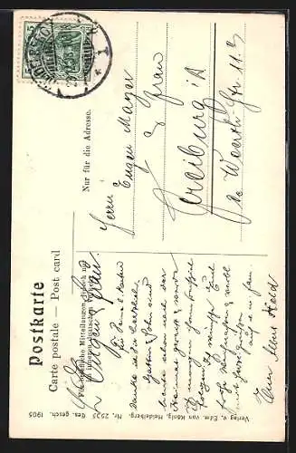 AK Heidelberg, Partie am gläsernen Saalbau