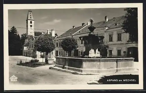 AK Aspang am Wechsel, Juliusbrunnen am Hauptplatz