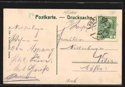 AK Aspang /N.-Ö., Teilansicht mit den 3 Staatsbahn-Viadukten