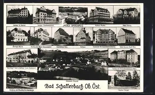 AK Bad Schallerbach /Ob.-Öst., Kurhaus St. Raphael, Kurhaus Schallerbacherhof, Kurhaus Austria