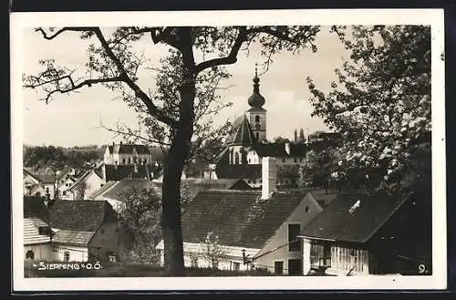 AK Sierning /O.-Ö., Teilansicht mit Kirche