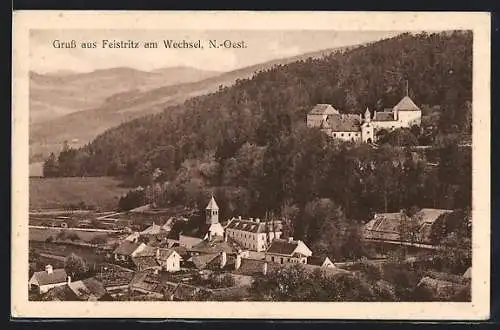 AK Feistritz am Wechsel, Teilansicht mit Schloss