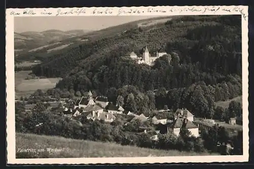 AK Feistritz am Wechsel, Panorama mit Schloss