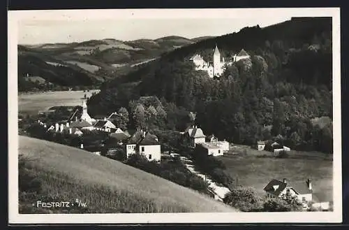 AK Feistritz a. W., Panorama mit Schloss