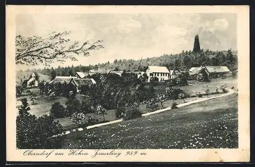 AK Oberndorf am Hohen Jauerling, Ortspartie mit Feldweg