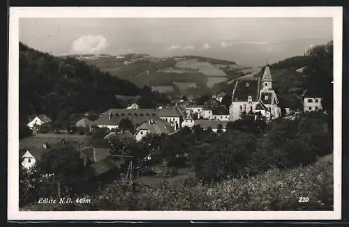 AK Edlitz /N.-D., Teilansicht mit Kirche